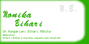 monika bihari business card