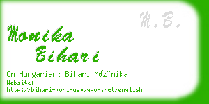 monika bihari business card